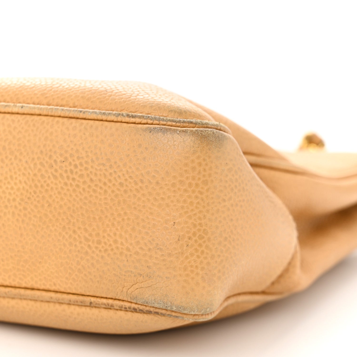 Chanel Caviar CC Shoulder Bag Beige 10 of 19