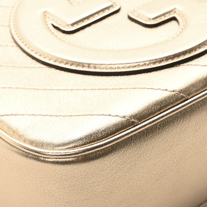Gucci Metallic Sakai Be Green Calfskin Diagonal Stitched Small Blondie Shoulder Bag Golden Beige 9 of 10