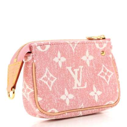 Louis Vuitton Denim Jacquard Monogram Micro Pochette Accessories Rose 3 of 7