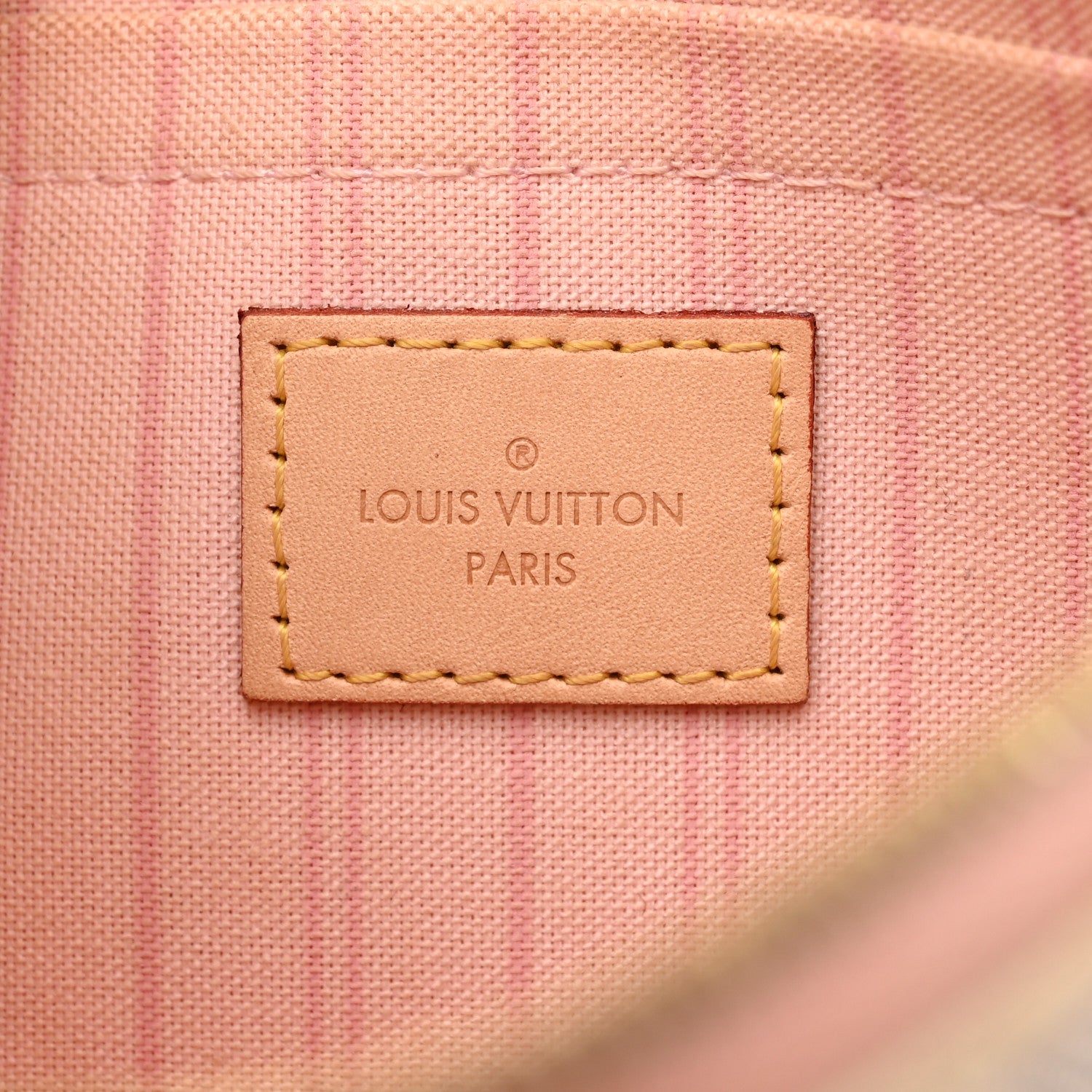 Louis Vuitton Damier Azur Neverfull MM GM Pochette Rose Ballerine 6 of 7