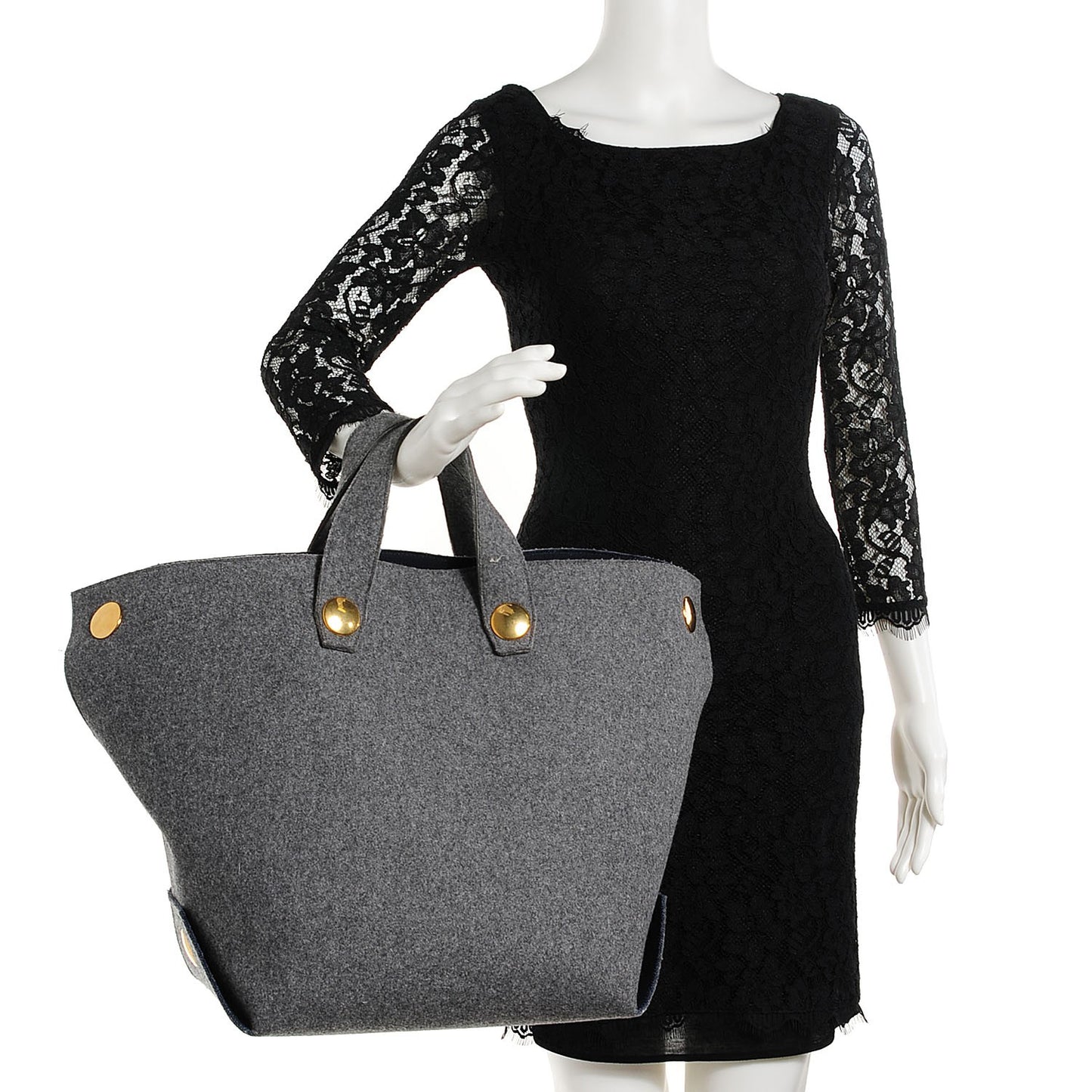 Wool Felt Orb Bag Grey