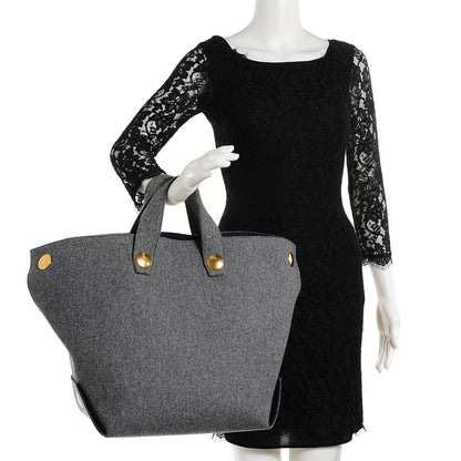Celine Wool Felt Orb Bag Grey 2 of 7