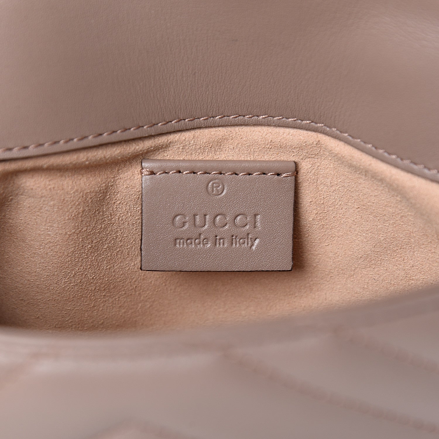 Gucci Calfskin Matelasse Super Mini GG Marmont Shoulder Bag Porcelain Rose 7 of 11