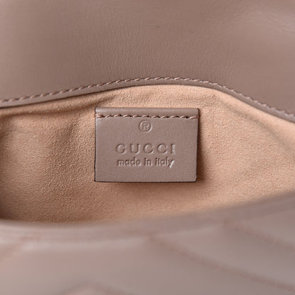 Gucci Calfskin Matelasse Super Mini GG Marmont Shoulder Bag Porcelain Rose 7 of 11
