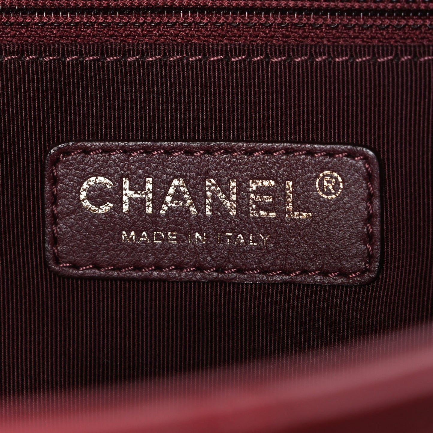Calfskin Diamond Debossed Large Cosmos Flap Red