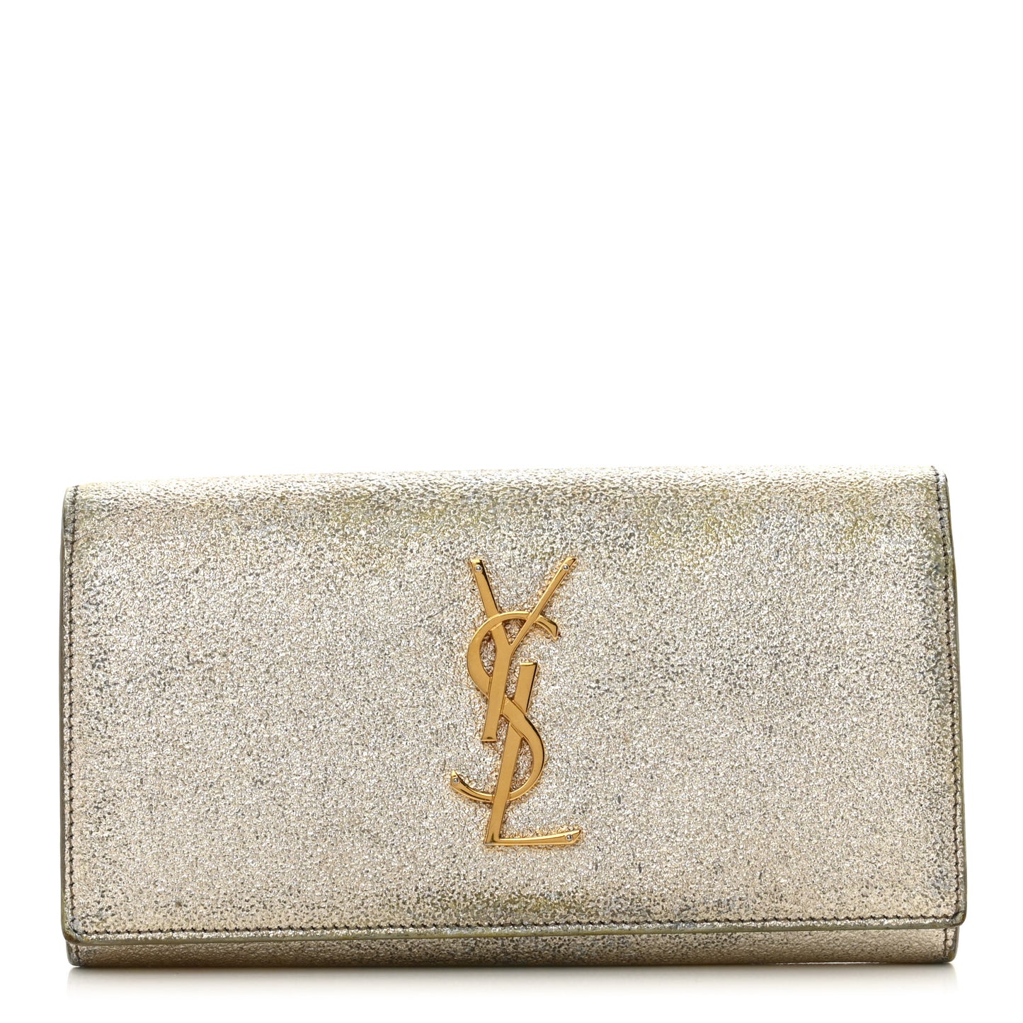 Metallic Calfskin Classic Monogram Cassandre Wallet Gold