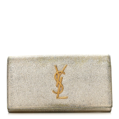 Saint Laurent Metallic Calfskin Classic Monogram Cassandre Wallet Gold 1 of 17