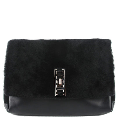 Proenza Schouler Calf Hair and Calfskin PS Elliot Clutch Black 1 of 10