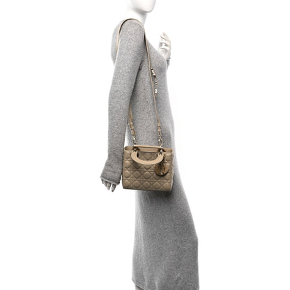 Christian Dior Lambskin Cannage Small My ABCDior Lady Dior Corda 2 of 10