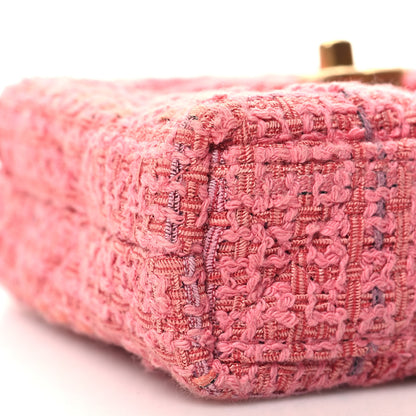 Chanel Tweed Quilted Mini Nano Kelly Shopper Pink 9 of 11