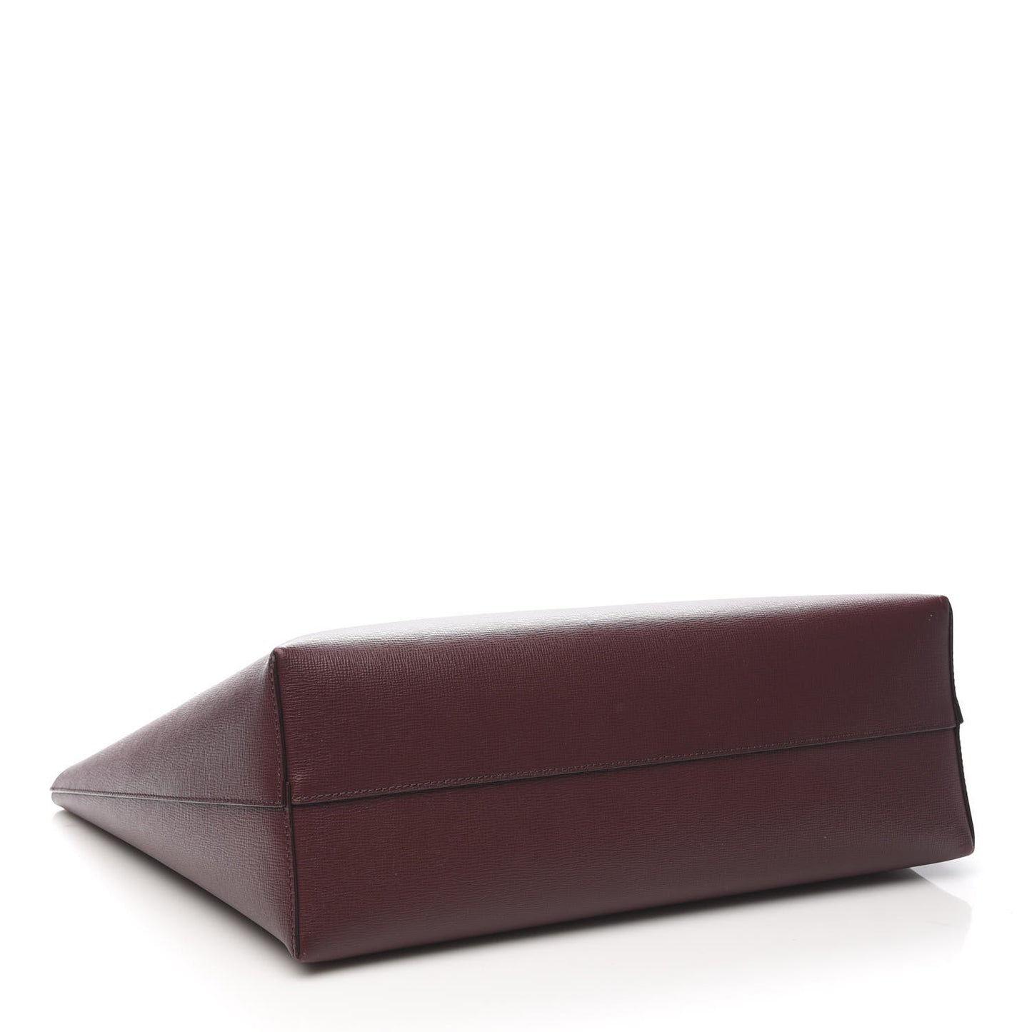 Grained Calfskin Small T Tote Bordeaux