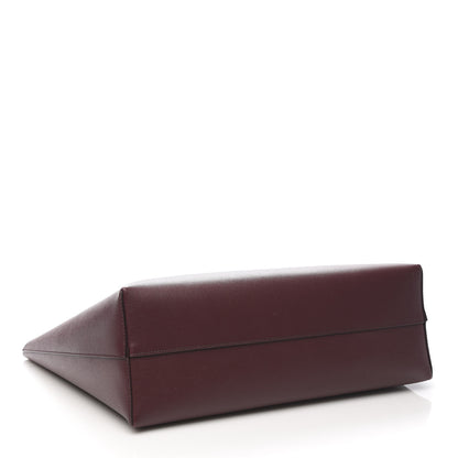 Tom Ford Grained Calfskin Small T Tote Bordeaux 4 of 9