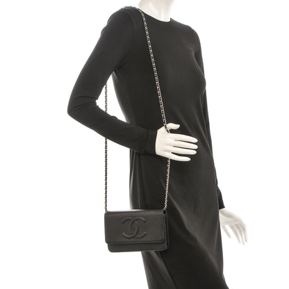 Chanel Caviar Timeless CC Wallet On Chain WOC Black 2 of 9