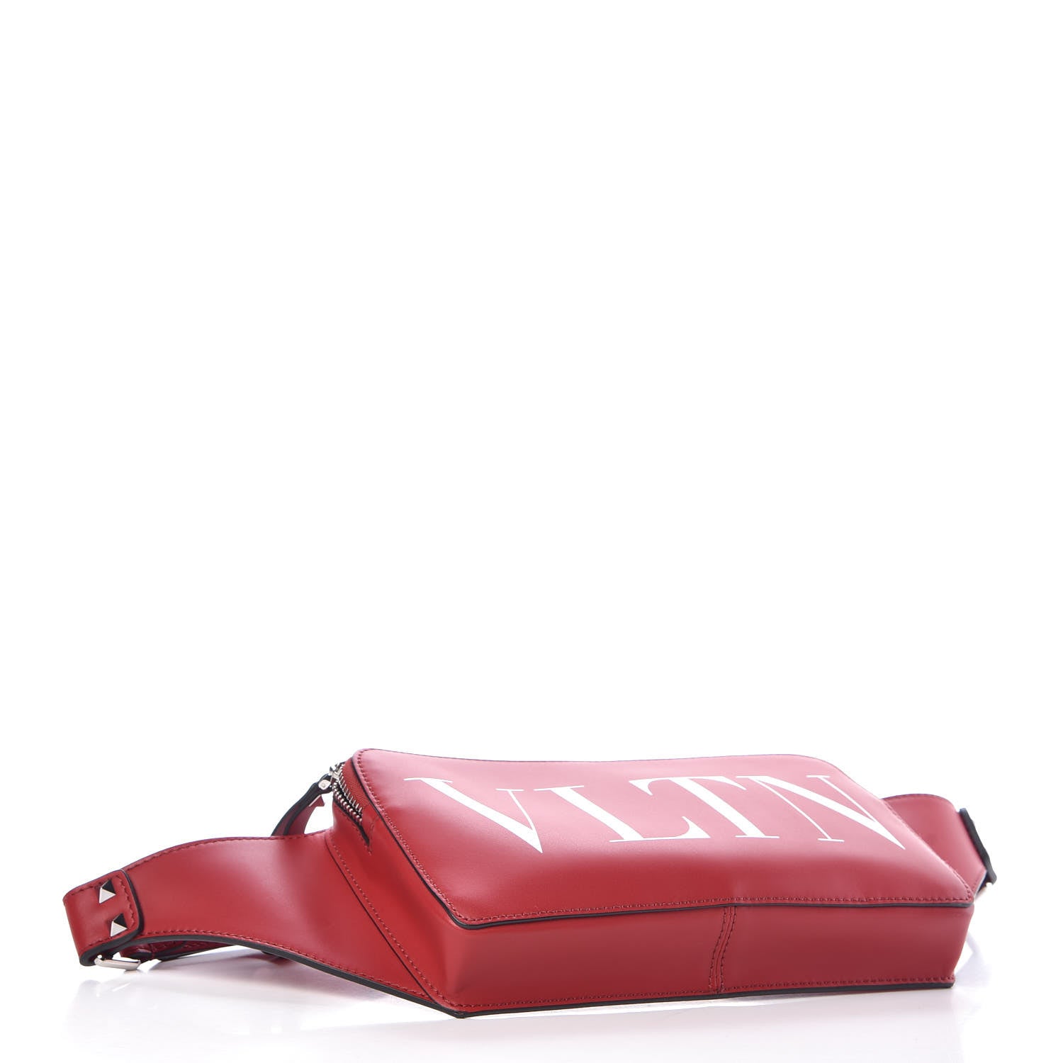 Valentino Garavani Calfskin Mens VLTN Belt Bag Rosso Valentino White 4 of 9