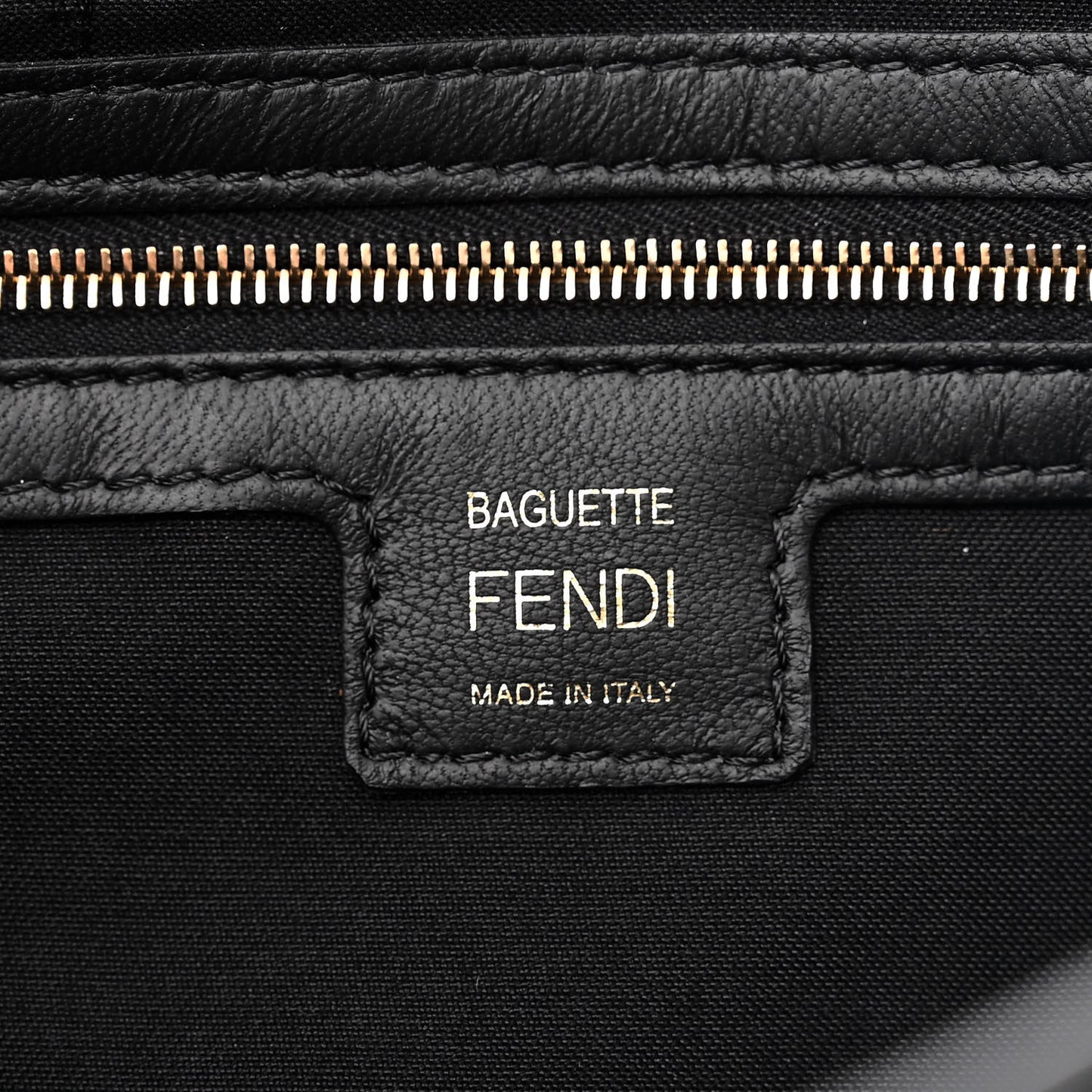 Nappa FF 1974 Embossed Baguette Black