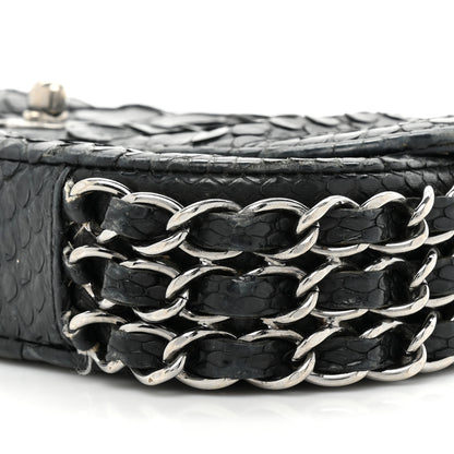 Chanel Snakeskin 3 Chain Flap Black 8 of 19