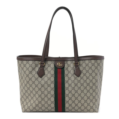 Gucci GG Supreme Monogram Medium Ophidia Shopping Tote Brown 1 of 9