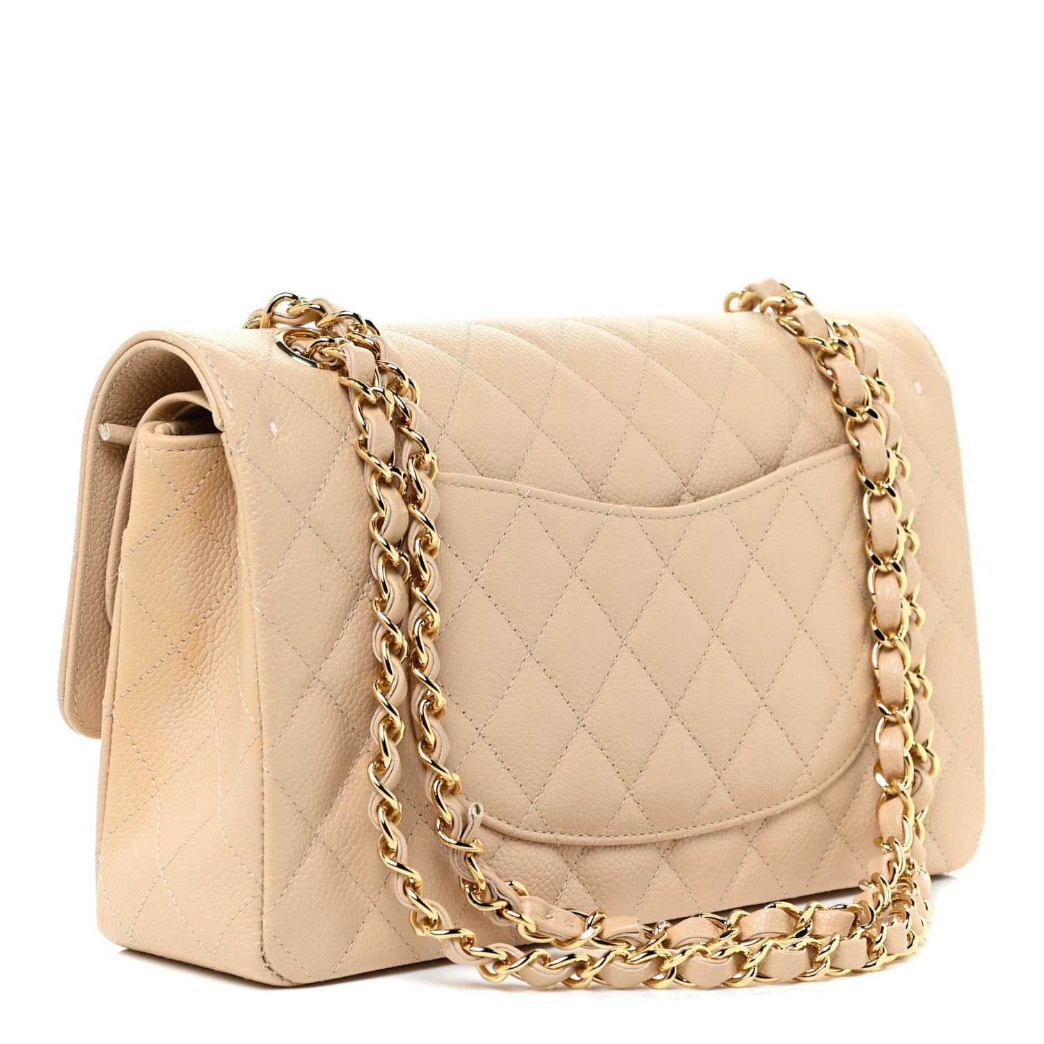 Chanel Caviar Quilted Medium Double Flap Beige Clair 4 of 14