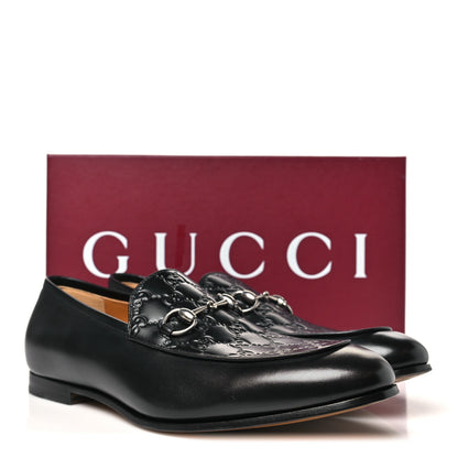 Gucci Guccissima Real Betis Glamour Calfskin Mens Jordy Horsebit Loafers 11 Black 10 of 10