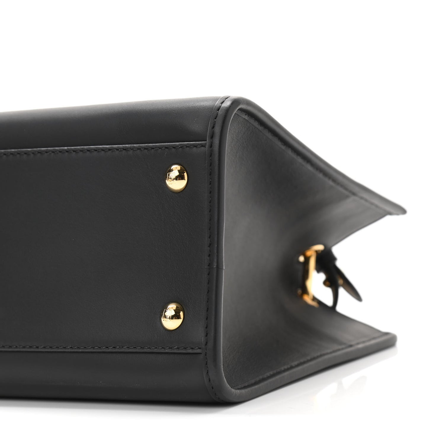 Vitello Century F is Fendi FF 1974 Embossed Small Runaway Satchel Black Maya