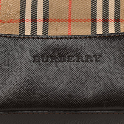 Burberry Haymarket Check Small Tote Dark Brown 6 of 14