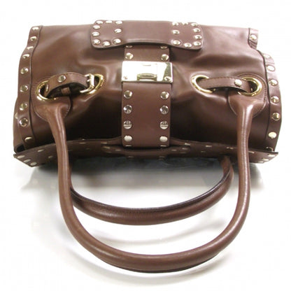 Jimmy Choo Leather Studded Ross Tote Brown 4 of 10