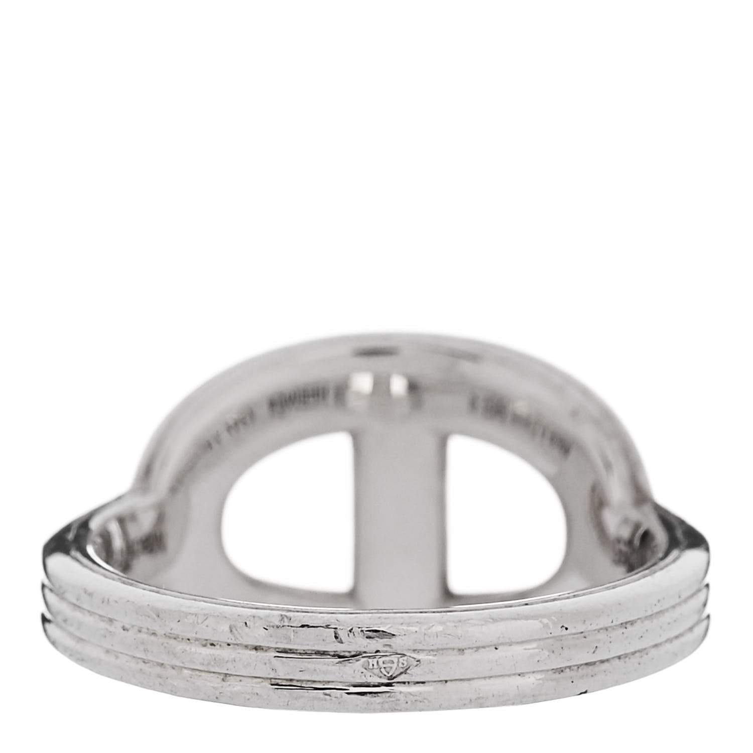 Hermes Sterling Silver Horizontal PM Chaine d'Ancre 24 Ring 48 4.5 4 of 6