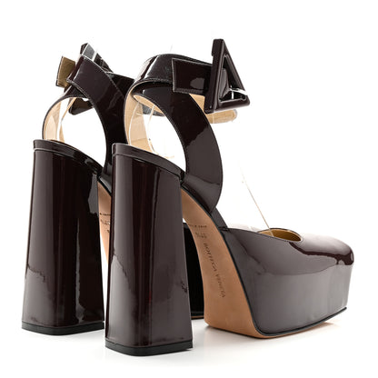 Bottega Veneta Supergloss Patent Tower 40/140mm Platform Pumps 37.5 Fondant 4 of 13