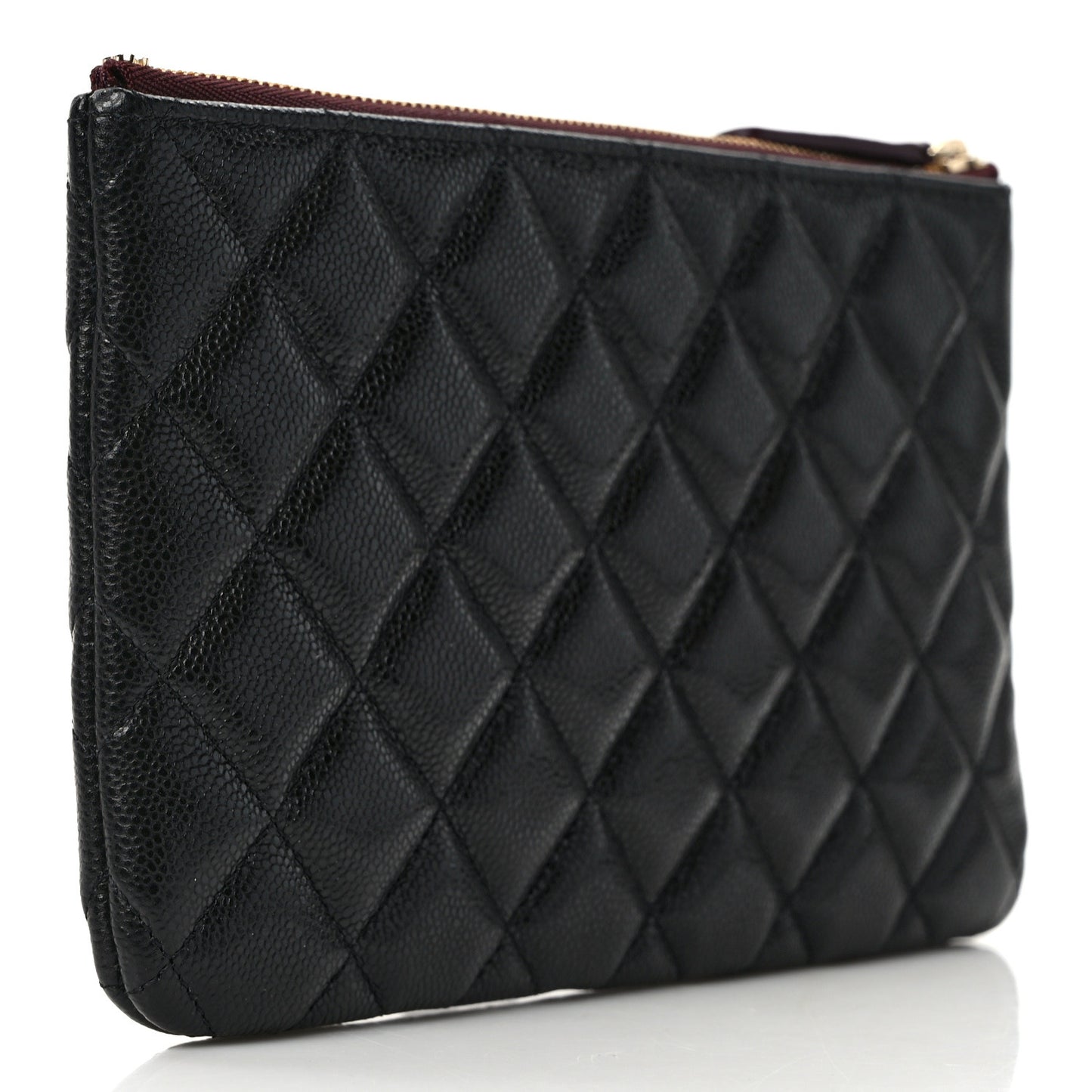 Caviar Quilted Cosmetic Case Black
