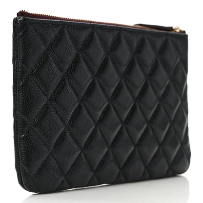 Chanel Caviar Quilted Cosmetic Case Black 3 of 8