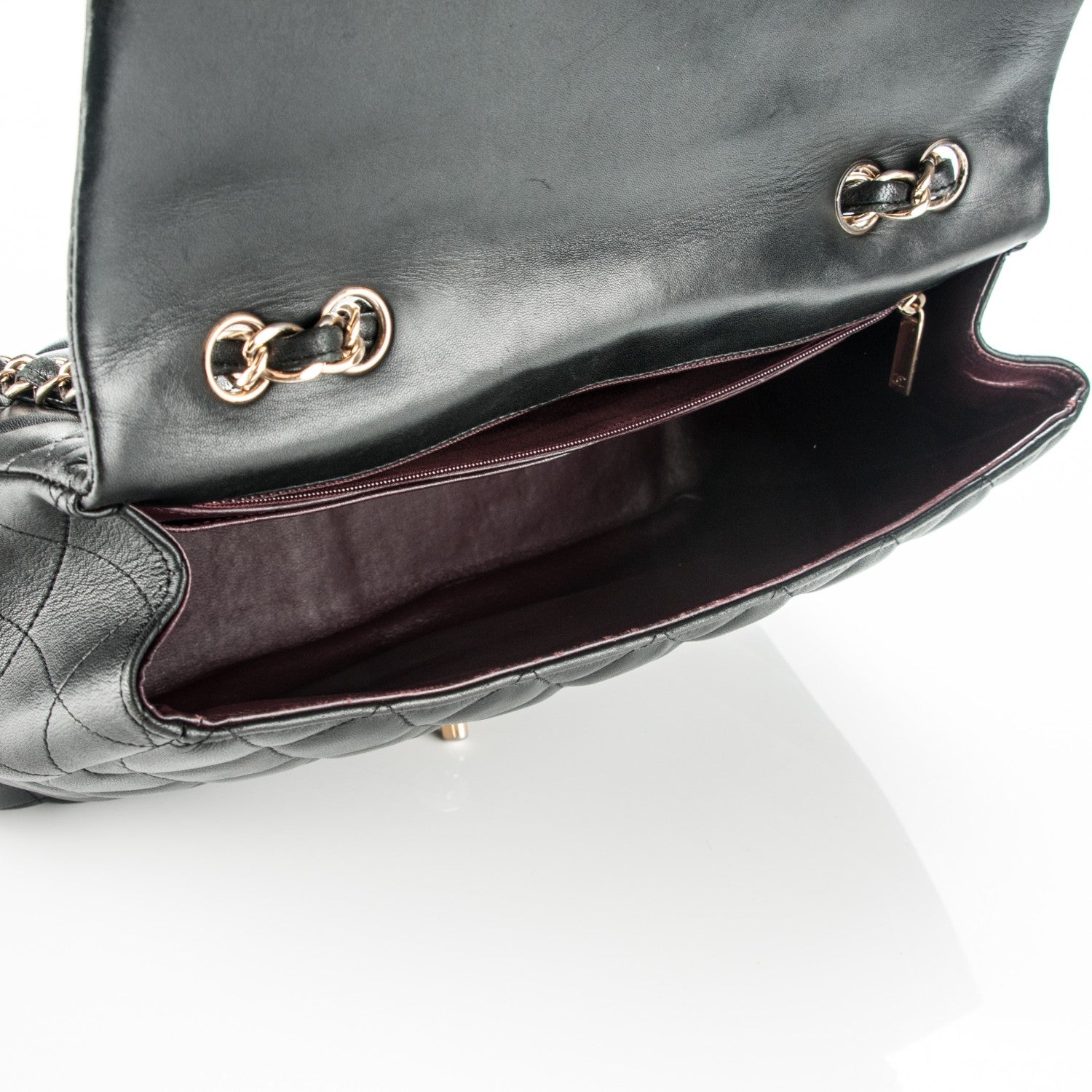Chanel Lambskin Quilted Jumbo Single Flap Black 5 of 12