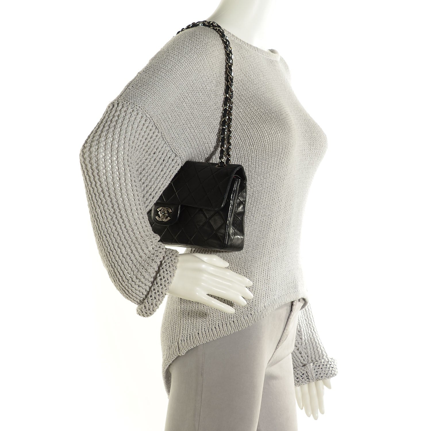 Chanel Lambskin Quilted Small Double Flap Black 2 of 8