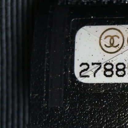 Chanel Iridescent Caviar Medium Night by the C Pouch Clutch Black 7 of 11