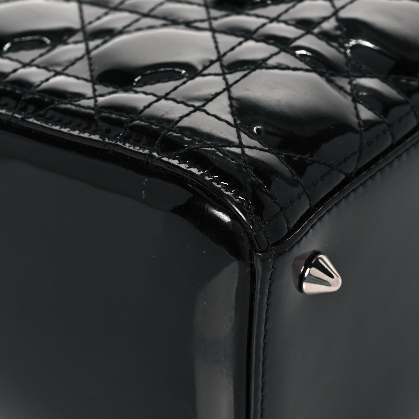 Patent Cannage Medium Lady Dior Black