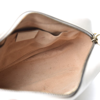 Gucci Calfskin Matelasse Small GG Marmont Chain Shoulder Bag White 4 of 10