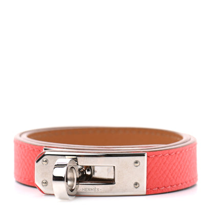 Hermes Epsom Kelly Double Tour Bracelet S Rose Jaipur 1 of 3