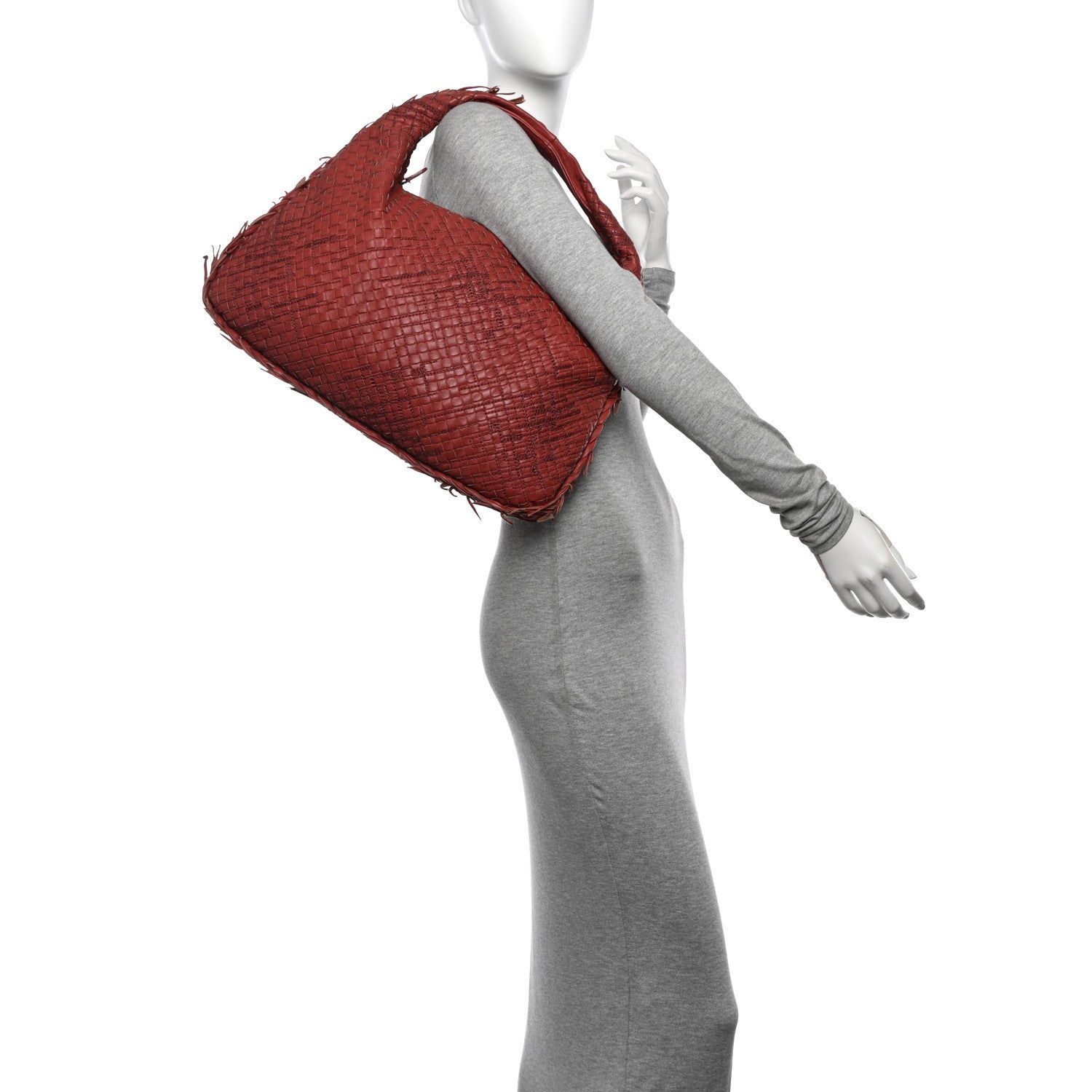Bottega Veneta Nappa Intrecciato Fuzzy Maxi Veneta Hobo Dusty Rose 2 of 11