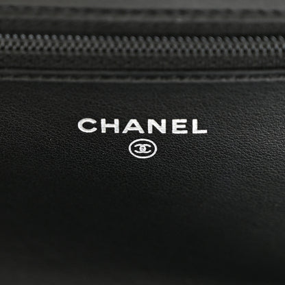 Chanel Caviar Quilted Boy Wallet On Chain WOC Black 5 of 10