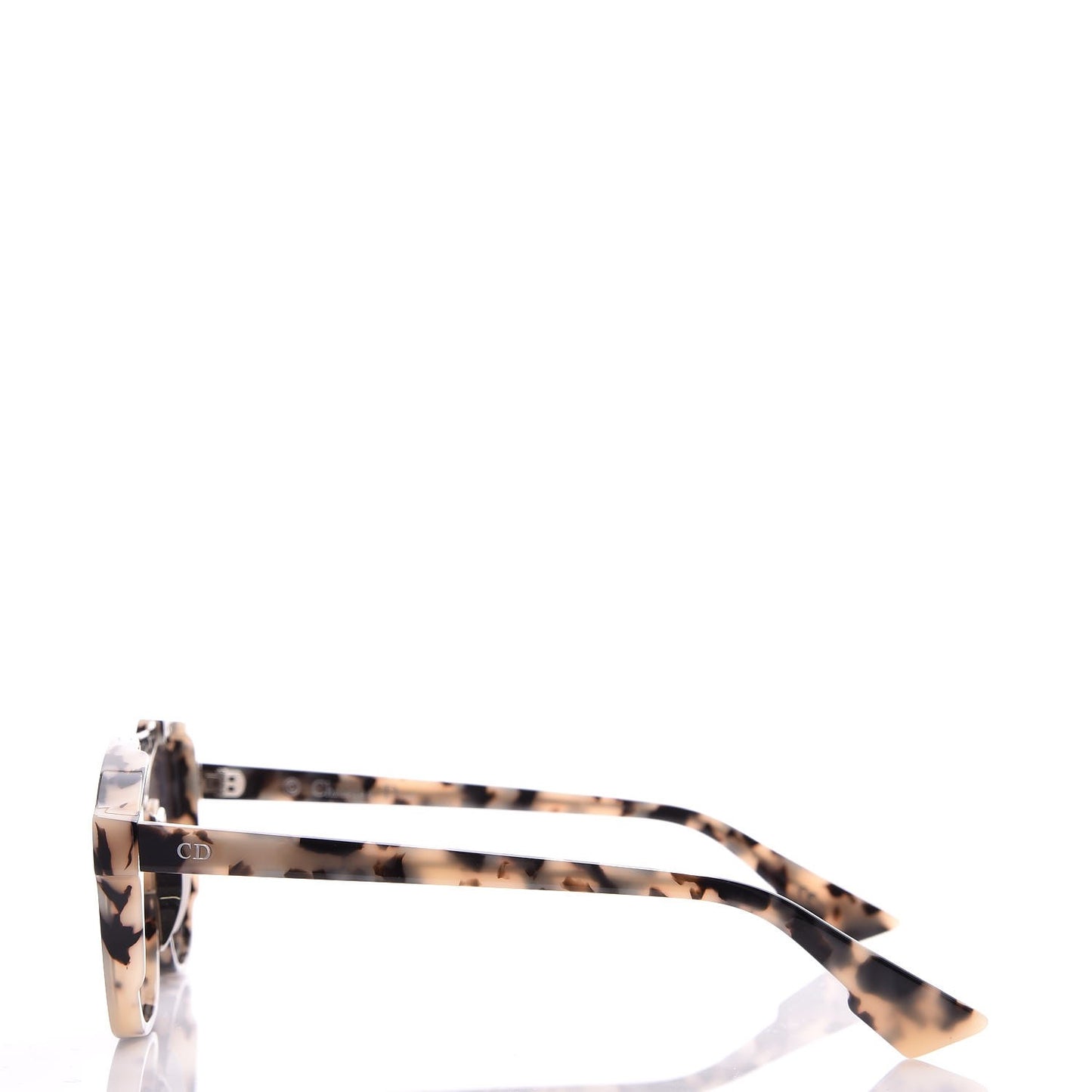 Abstract Square Mirrored Sunglasses Spotted Havana Blue