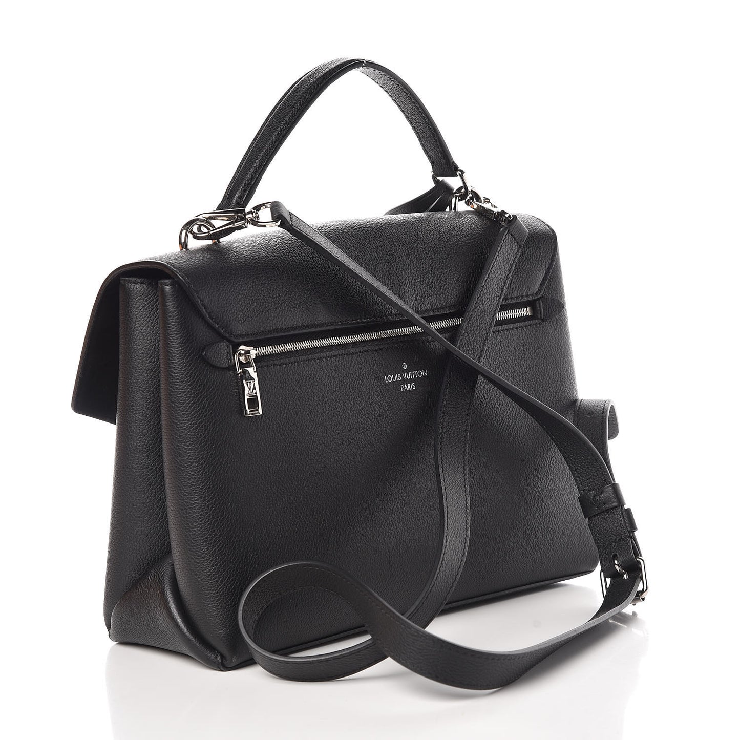 Soft Calfskin My Lockme Top Handle Black