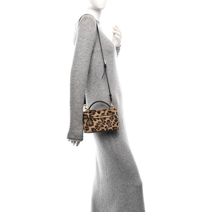 Saint Laurent Pony Hair Leopard Print Mini Gaby Vanity Case Brown Black 2 of 10