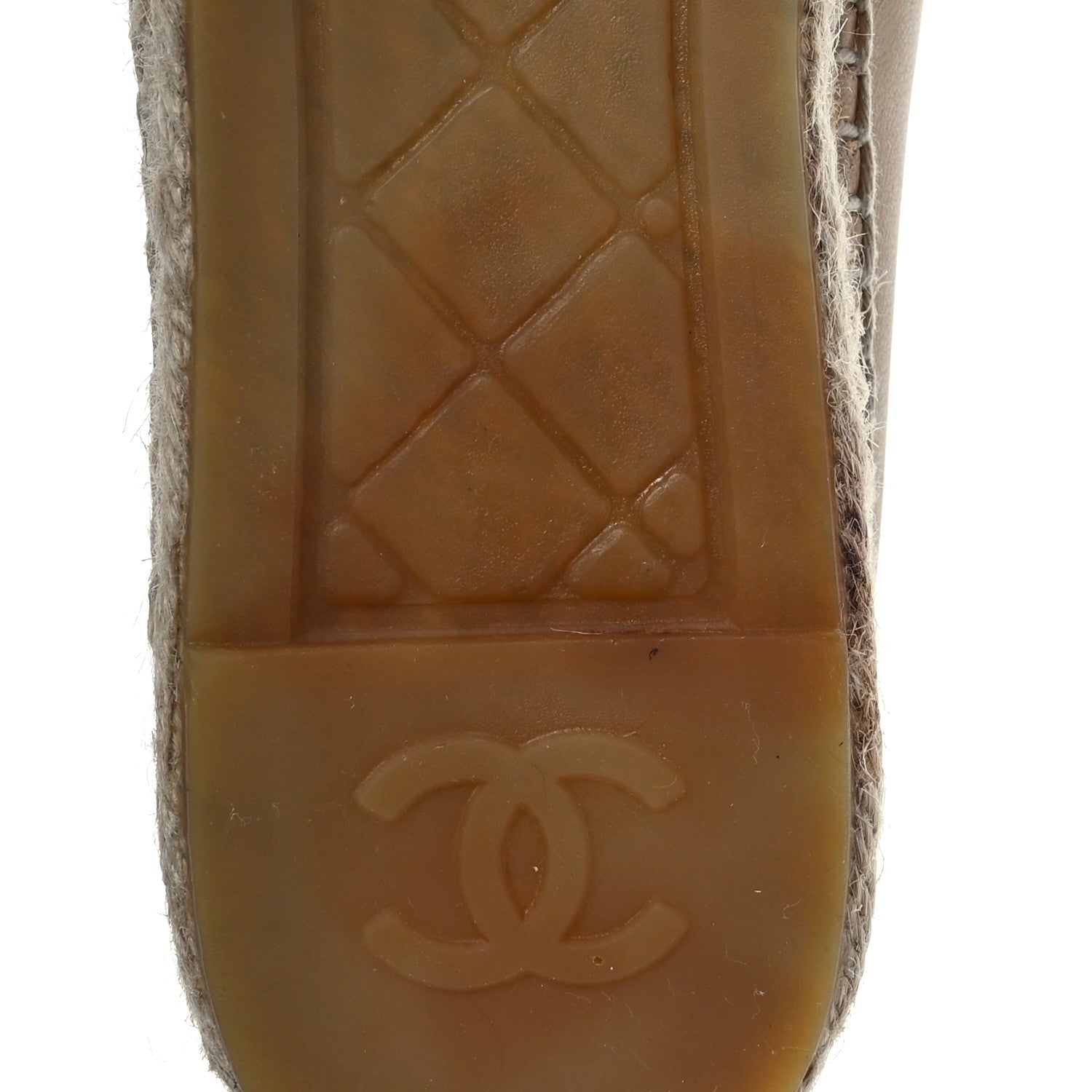 Chanel Lambskin CC Espadrilles 41 Beige Black 10 of 10