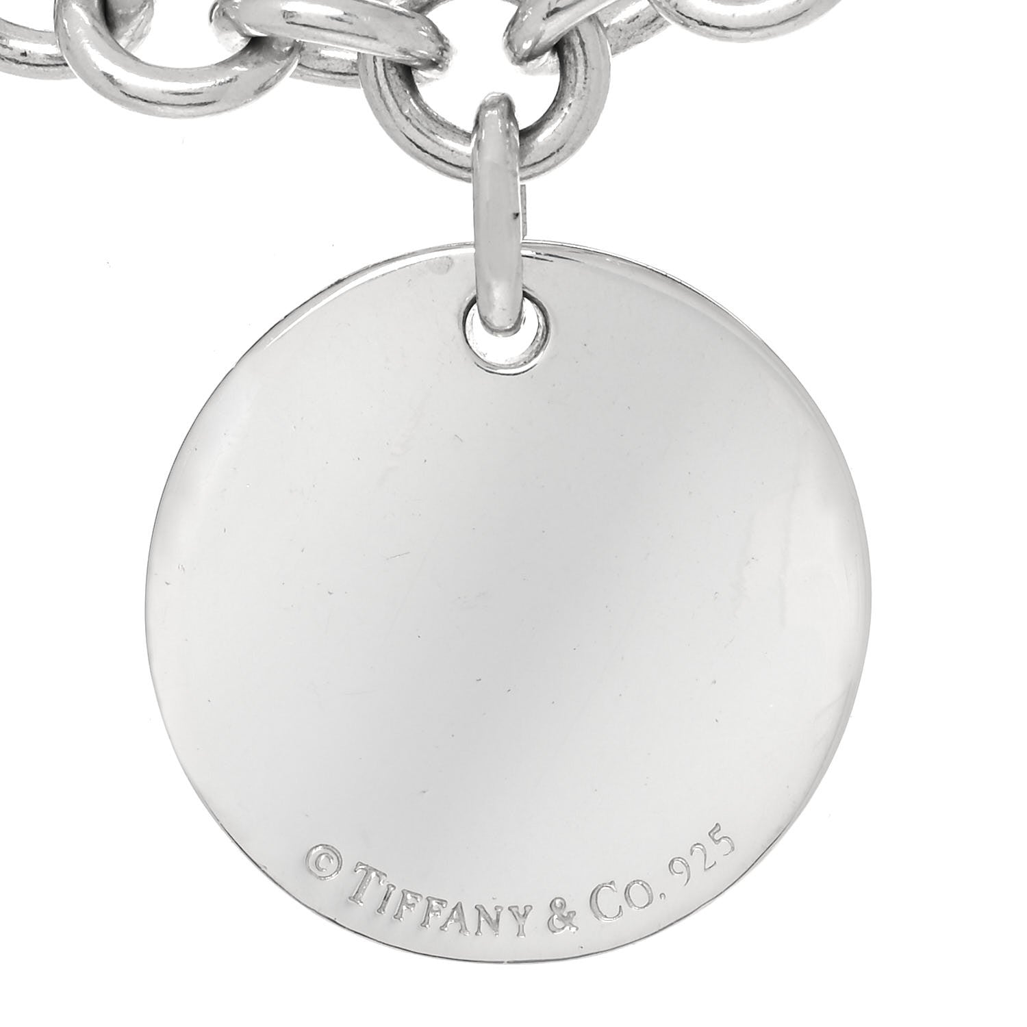 Tiffany Sterling Silver Notes Round Tag Charm Bracelet 3 of 3