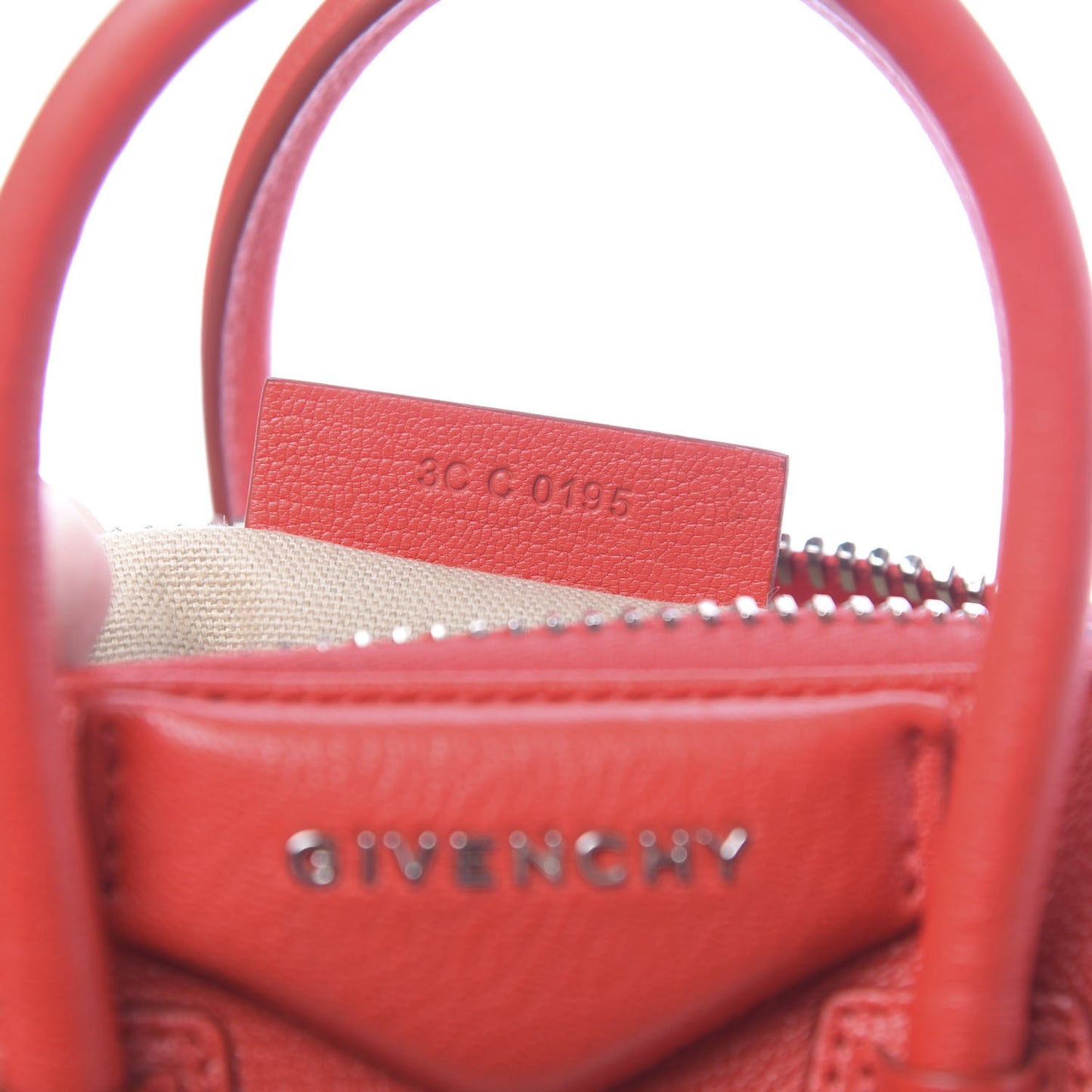Sugar Goatskin Mini Antigona Medium Red