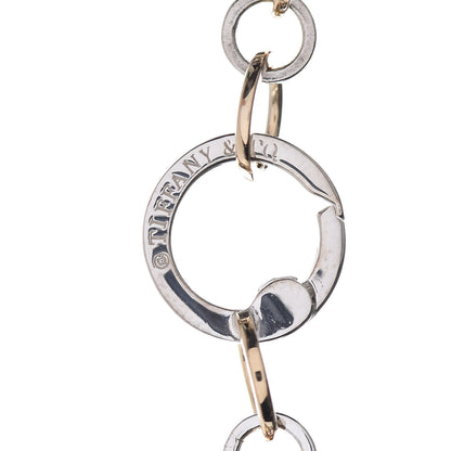 Tiffany 18K Yellow Gold Sterling Silver Circle Link Necklace 4 of 5