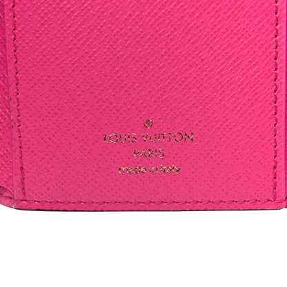 Louis Vuitton Monogram 2022 Christmas Animation Seoul Victorine Wallet Fuchsia Fuchsia 6 of 7