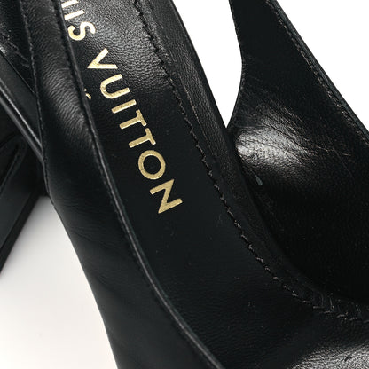 Louis Vuitton Lambskin Shake Slingback Pumps 38.5 Black 9 of 9