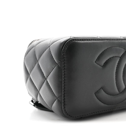 Chanel Lambskin Quilted Small Top Handle Vanity Case With Chain So Black 9 of 11