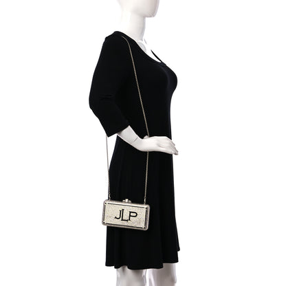 Judith Leiber Crystal Bespoke Slim Slide Clutch Black Silver 2 of 9