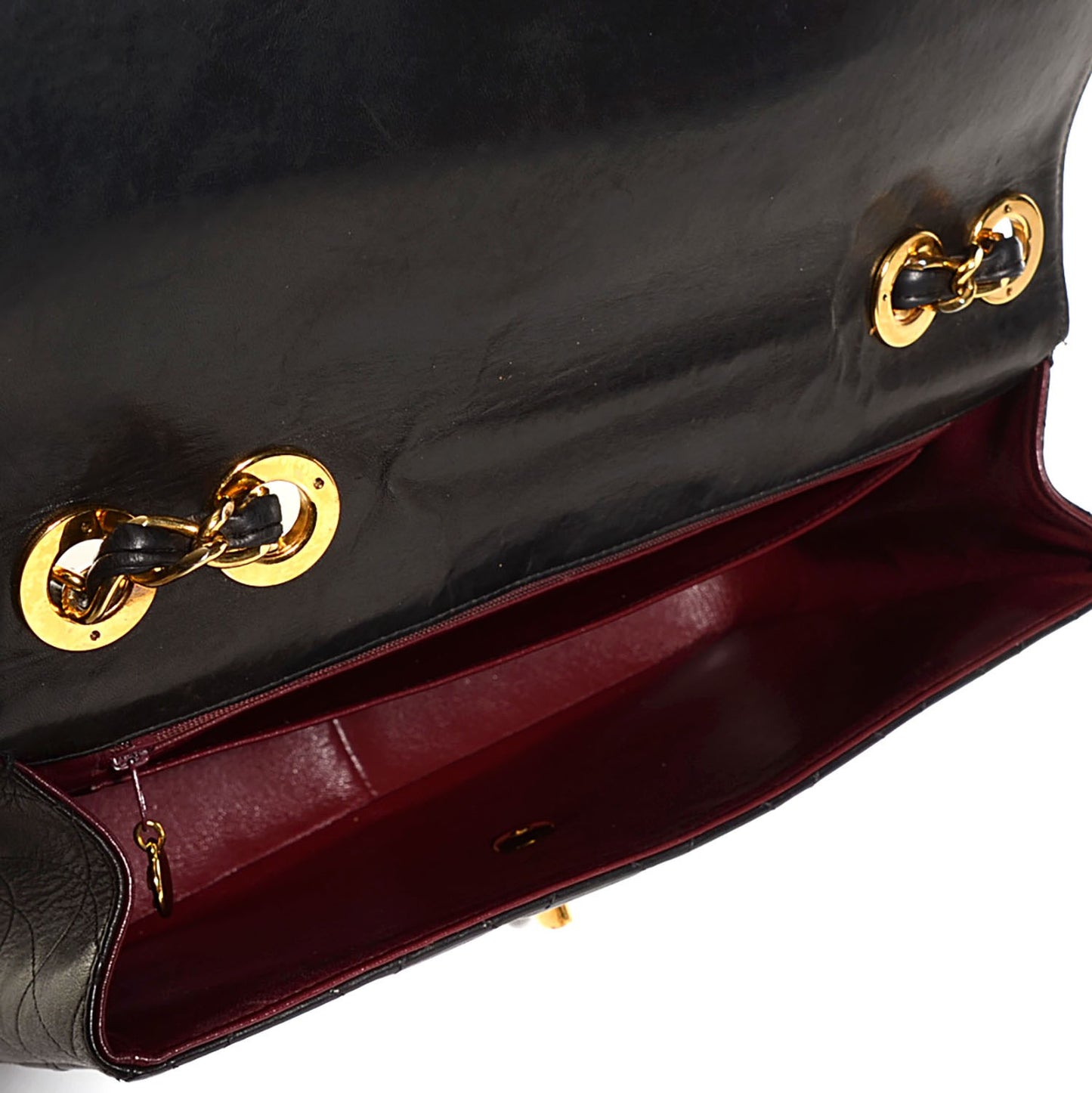 Lambskin Quilted XL Jumbo Flap Black